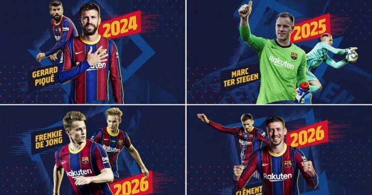 Barcelona anunció renovación de cuatro jugadores