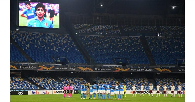 Triunfo por Diego: Napoli homenajeó a Maradona y ganó en la Europa League