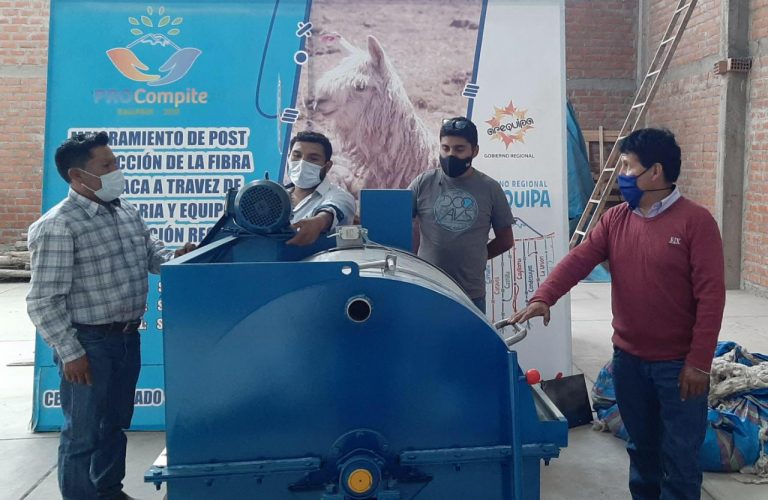 Federación Regional de Alpaqueros adquirió una lavadora industrial a través de Procompite