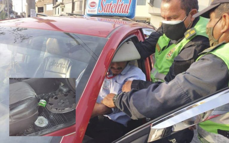 Arequipa: Taxista es detenido tras persecución policial en Socabaya