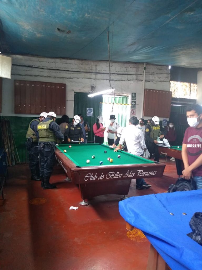 Arequipa: Intervienen a 14 personas en billar del distrito de José Luis Bustamante y Rivero