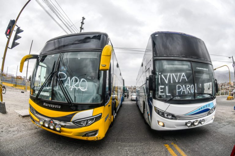 Así se vivió el primer día de paralización del transporte en Arequipa
