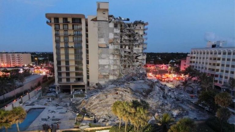 Derrumbe de un edificio en Miami deja al menos un muerto y decenas de desaparecidos