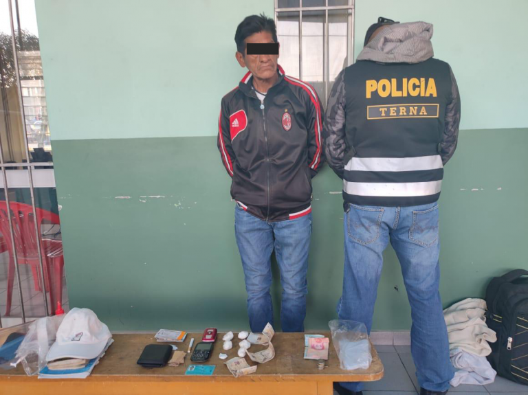 Capturan a presunto microcomercializador de drogas en Miraflores
