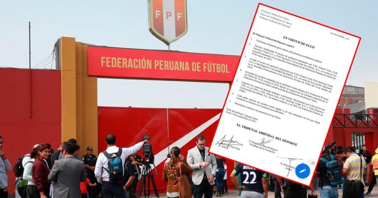 ¡TAS acogió apelación interpuesta por clubes Alianza, Cristal y San Martín contra FPF!