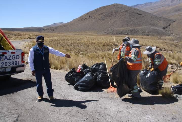 Recogieron veinte toneladas de basura en la carretera Arequipa-Puno