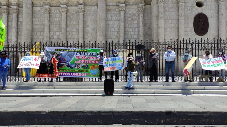 Ciudadanos rechazan construcción de Hidroeléctrica Ocoña en la provincia de La Unión