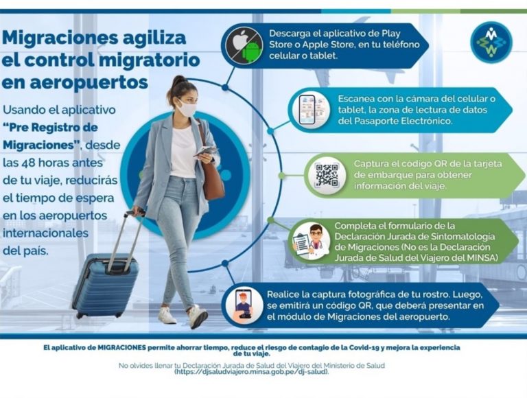 Aplicativo facilita el control migratorio a los pasajeros de Arequipa, Trujillo y Chiclayo