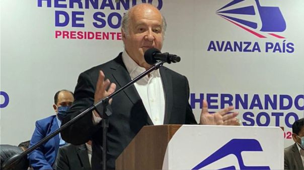 Hernando de Soto renuncia al partido Avanza País