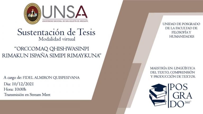 Por primera vez: Estudiante de la UNSA sustentará su tesis en quechua