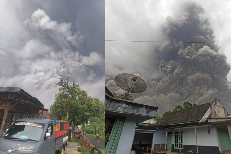 Indonesia: Erupción del volcán Semeru deja un muerto y cubre de ceniza varias zonas