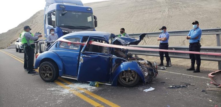 Chofer pierde la vida tras choque con un semitrailer en la carretera Camaná – Quilca