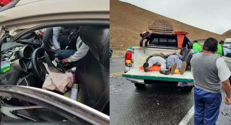 Choque entre automóvil y tráiler en la Quebrada del Toro dejó cinco heridos