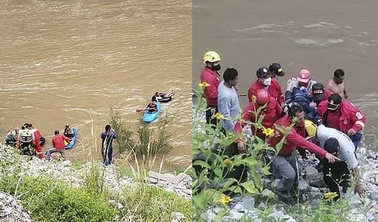 Logran salvar a conductor de motocicleta que cayó al río Apurímac