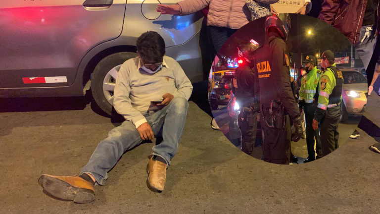 Ciudadano resulta herido tras ser impactado por motocicleta de policía
