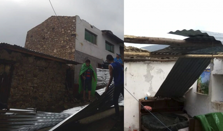 Más de veinte viviendas fueron afectadas por fuertes ráfagas y lluvias en Alto Inambari