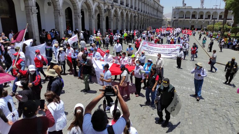 Diversos sindicatos realizaron marcha contra la inseguridad ciudadana