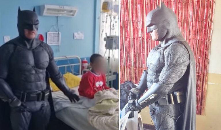 Médico se disfraza de Batman para llevar alegría a niños del Hospital de Cusco