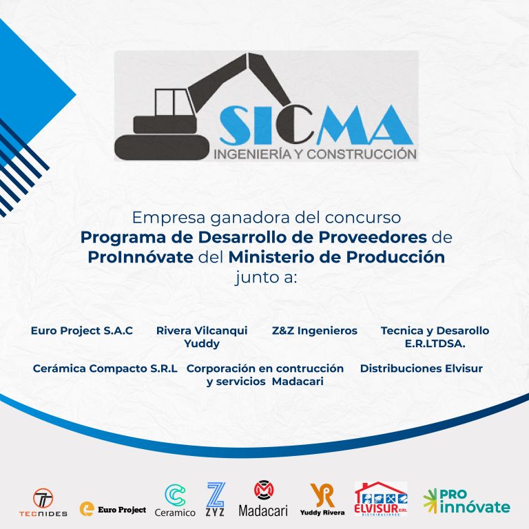SICMA S.A.C gana concurso programa de desarrollo de proveedores gracias a ProInnovate Perú