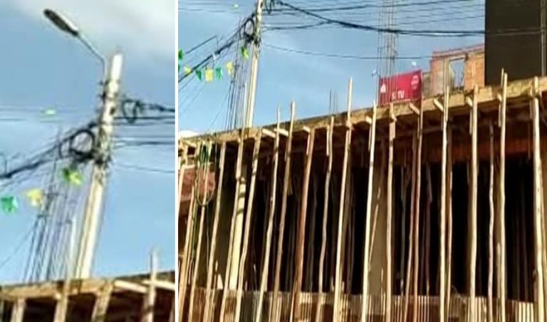 Juliaca: Multan a propietarios de casa construida con poste de luz en su interior