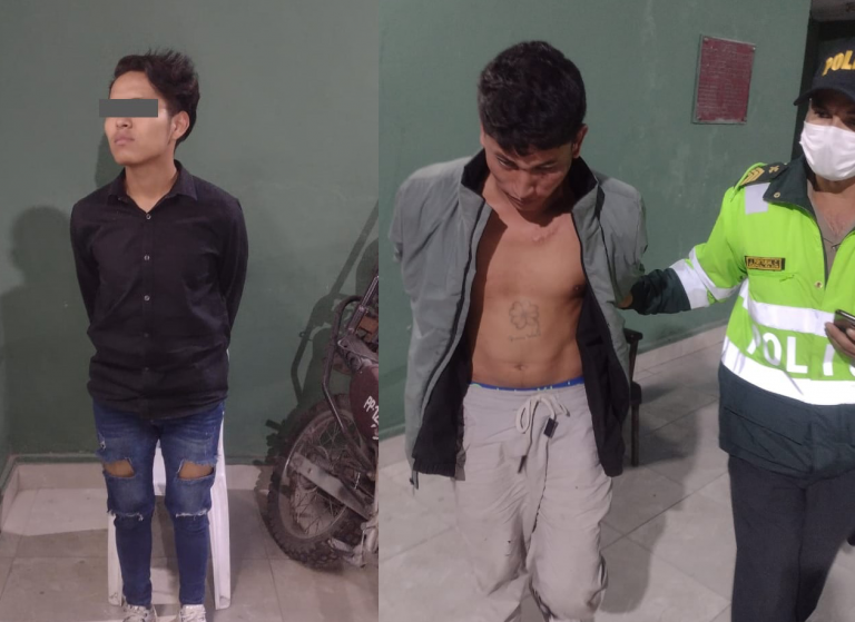 Detienen a dos sujetos acusados de robar a transeúntes en La Joya