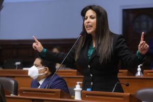 Patricia Chirinos, tercera vicepresidenta del Parlamento.