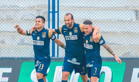 Foto: Alianza Lima- Jugadores de Alianza celebrando triunfo ante Deportivo Municipal el último fin de semana
