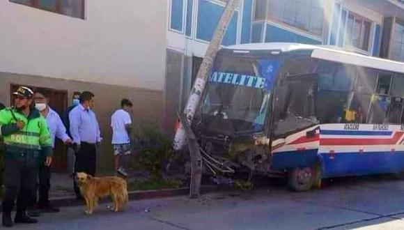 Bus de transporte público en Cusco deja varios heridos tras chocar contra dos unidades