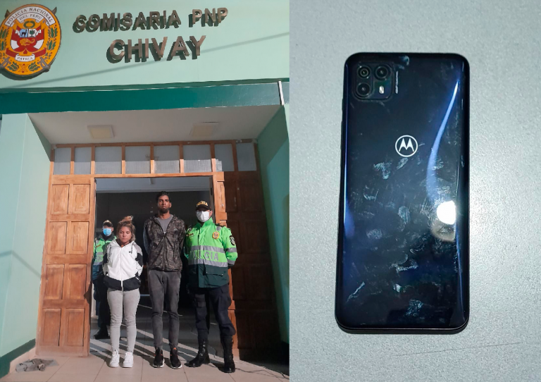 Detienen a pareja de extranjeros acusados de robar un celular en Chivay