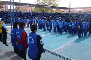 Alumnos del Colegio Juan Pablo Vizcardo y Guzmán participaron del simulacro nacional