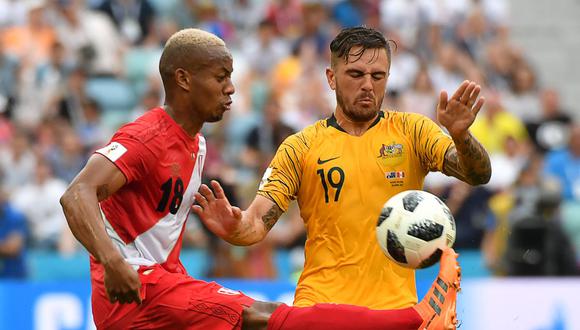 Foto: AFP / Nelson Almeida - Perú venció 2-0 a Australia en la Copa del Mundo de Rusia 2018.