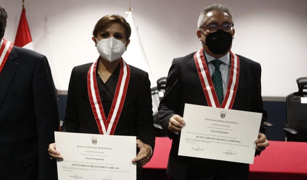 Liz Patricia Benavides Vargas y Juan Carlos Villena Campana, nuevos fiscales supremos