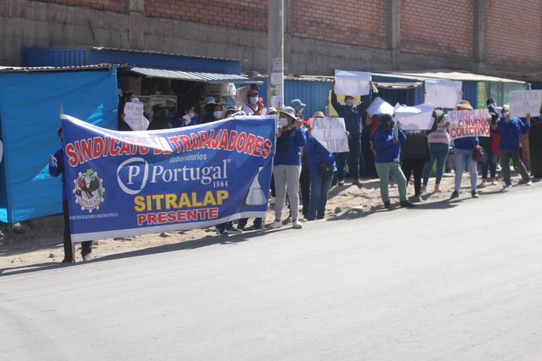 Trabajadores de la empresa Portugal exigen que sus derechos como trabajadores sean validados