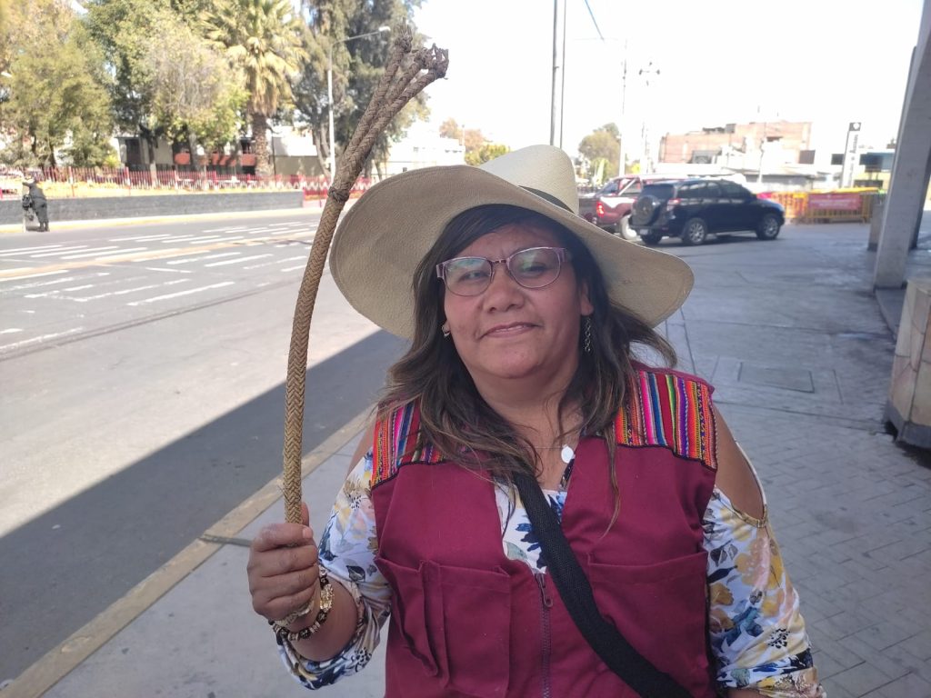 Representante de las rondas campesinas en Arequipa, Claudia Aguilar