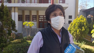 Directora del colegio “Micaela Bastidas”, Ivone Vargas Mejía