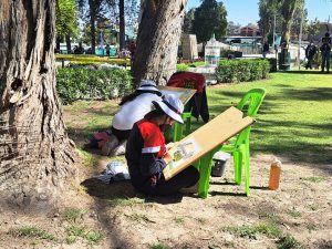Más de 120 alumnos de primaria y secundaria participaron del concurso de dibujo y pintura