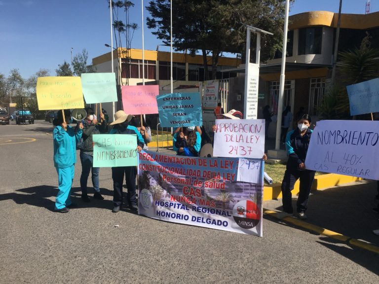 Sindicato de trabajadores de salud exigen el nombramiento a CAS Regular en Arequipa