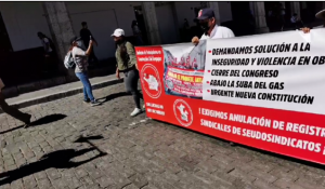 El sindicato de construcción civil se movilizó por las calles de Arequipa, buscando ser escuchados por las autoridades.