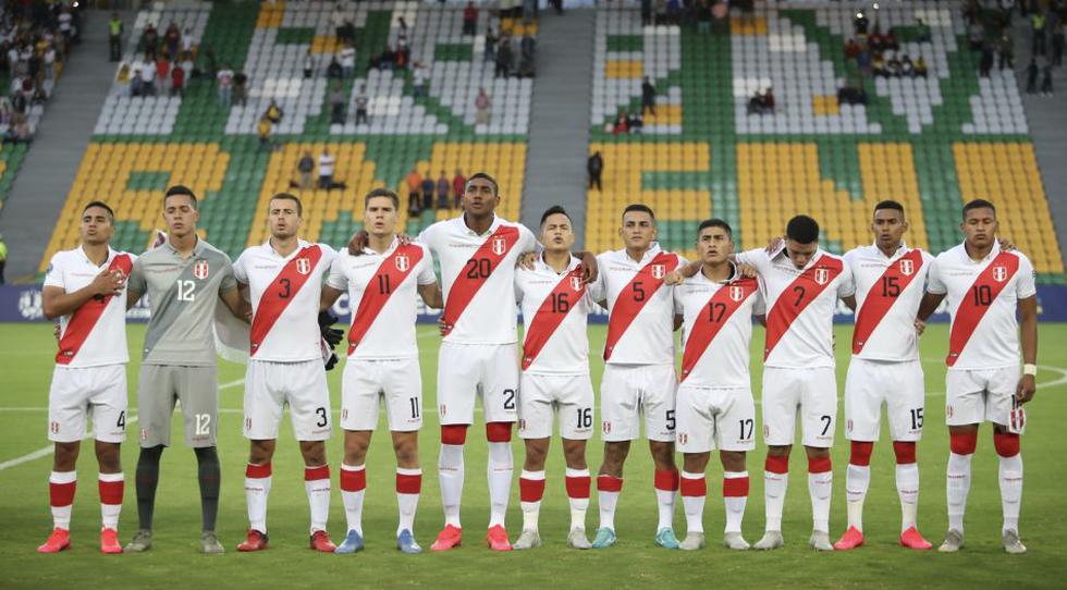 Selección Peruana SUB 23 que quedó eliminada en el último pre-olímpico realizado en 2020.