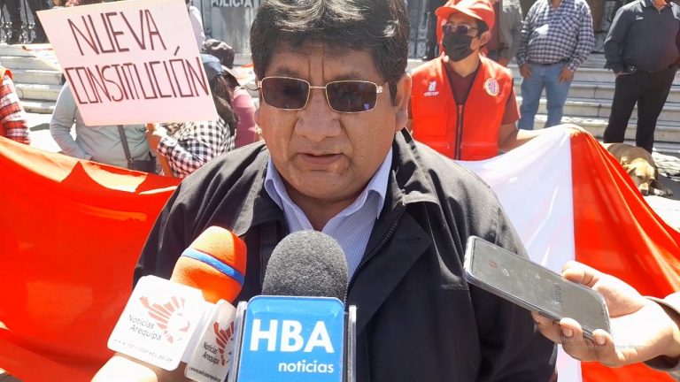 Arequipa: Sindicatos de trabajadores realizan protesta para exigir que se respeten sus derechos laborales