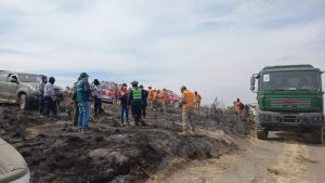 El incendio forestal se habría expandido en la noche por los vientos que existen en la zona. Varias autoridades llegaron a apoyar.