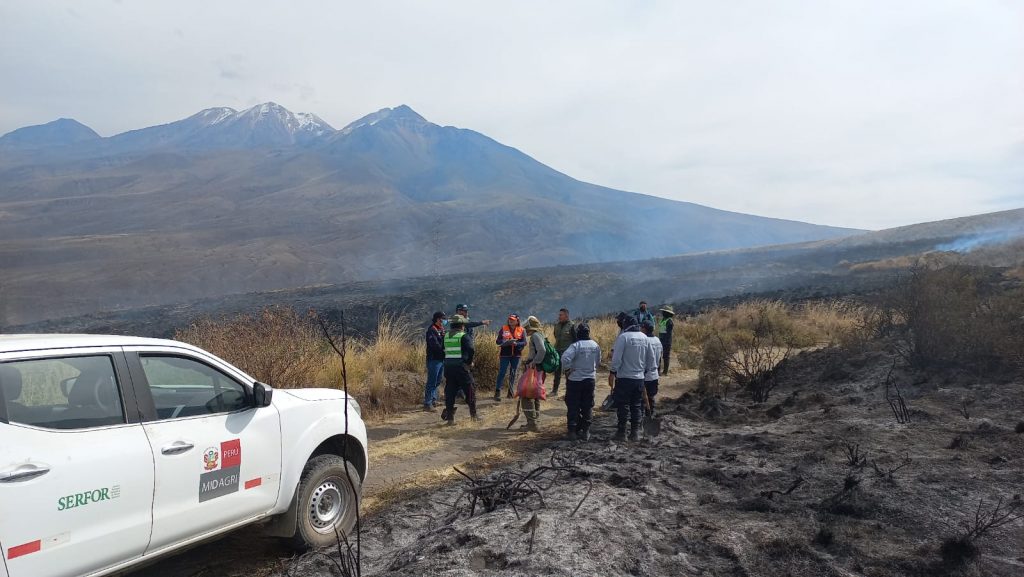 Incendio forestal en las faldas del Misti consumió más de 400 hectáreas.