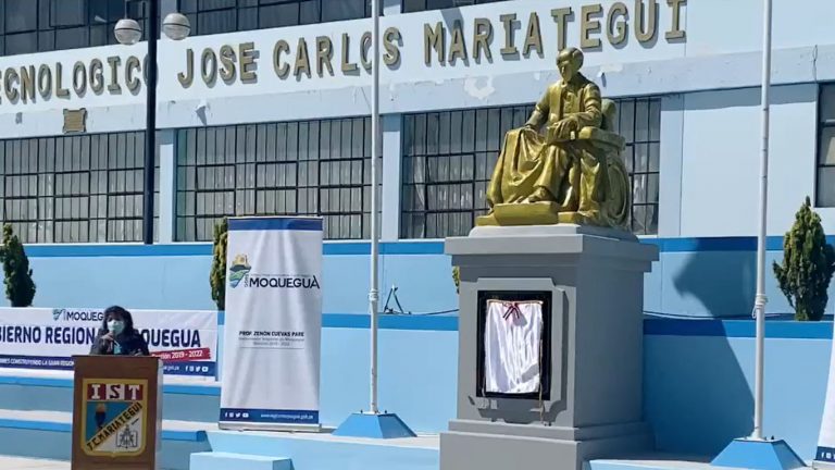 Gore Moquegua restauró monumento de José Carlos Mariátegui en Samegua