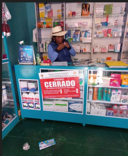 Arequipa: Clausuran 11 boticas sin autorización en Castilla y Condesuyos