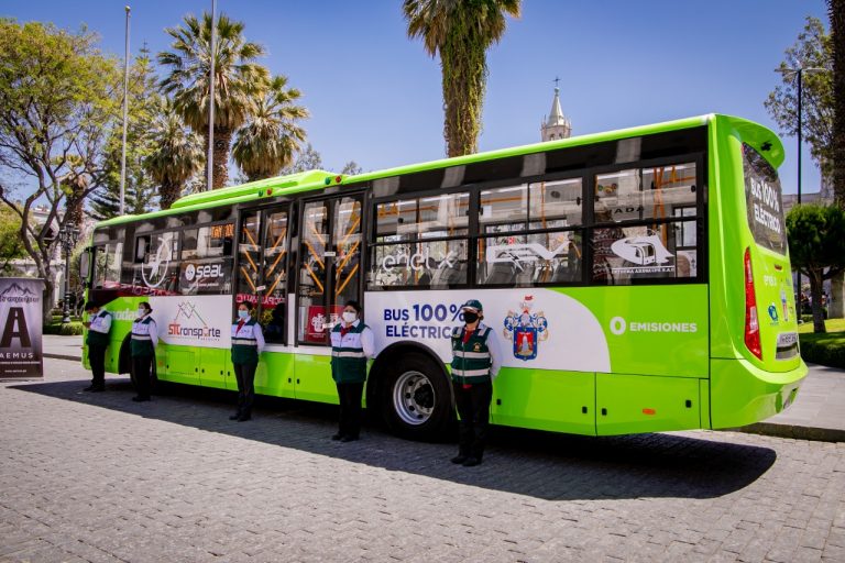 Nuevo bus eléctrico realizará pruebas piloto gratuitas en Arequipa