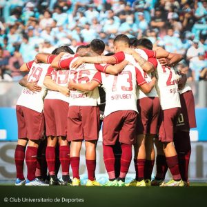 Universitario de Deportes en la previa del partido ante Sporting Cristal