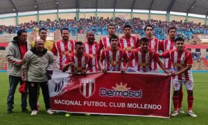 Equipo de Nacional de Mollendo en la caída ante San Andrés de Runtu en Huaraz.