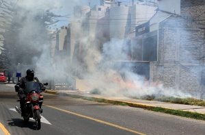 Se registra incendio en Quinta Vivanco.