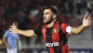 Foto: AFP - Bernardo Cuesta, máximo goleador de la CONMEBOL Sudamericana 2022.