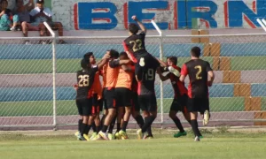 Melgar celebrando el gol a Atlético Grau en la fecha 18 del Torneo Clausura.